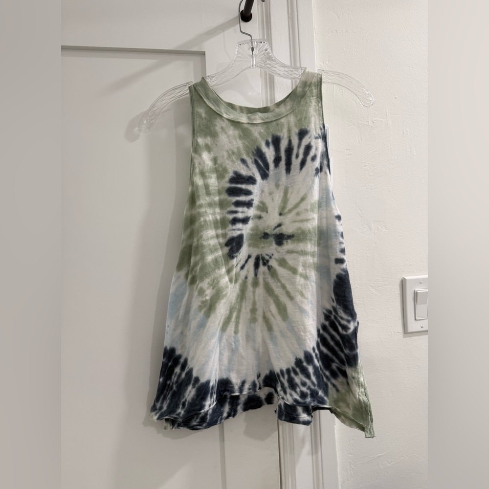 SO multicolor sheer (see thru) oversized tie dye shirt (fair) (read)